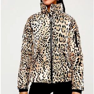 Express Leopard Print Puffer Jacket